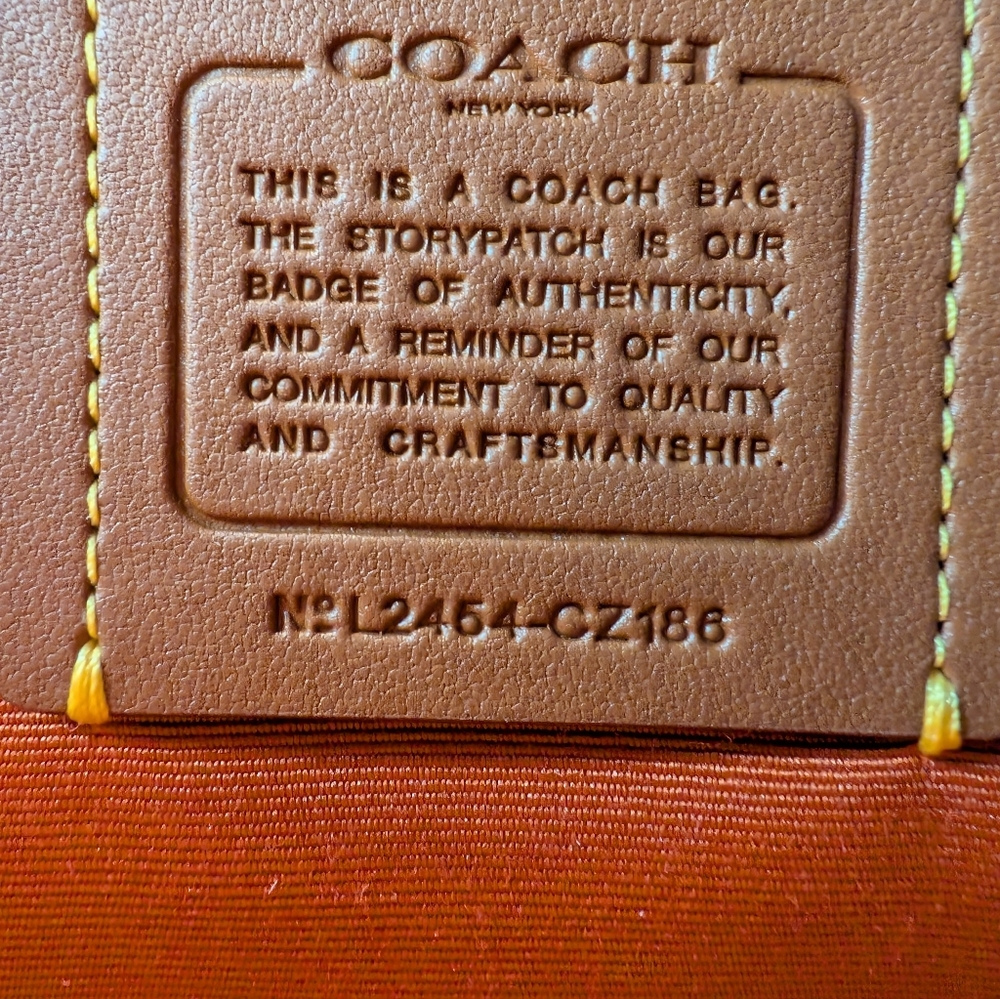 NWT Coach Jaimie Camera Cream and Deep Orange Crossbody Bag Plus Dusty Host Pick - Picture 9 of 12